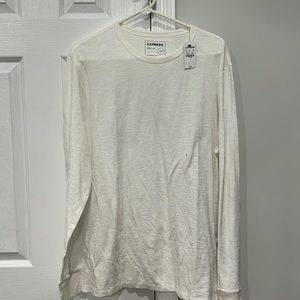 Express White Long Sleeve Tee